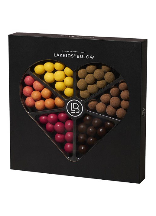 Lakrids by Bülow Love Selection Box drop met chocolade 450 gram