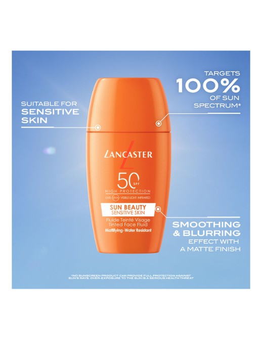 Lancaster Sun Beauty Sensitive Skin Tinted Face Fluid SPF 50 - getinte zonnebrandcrème - detail 5 undefined