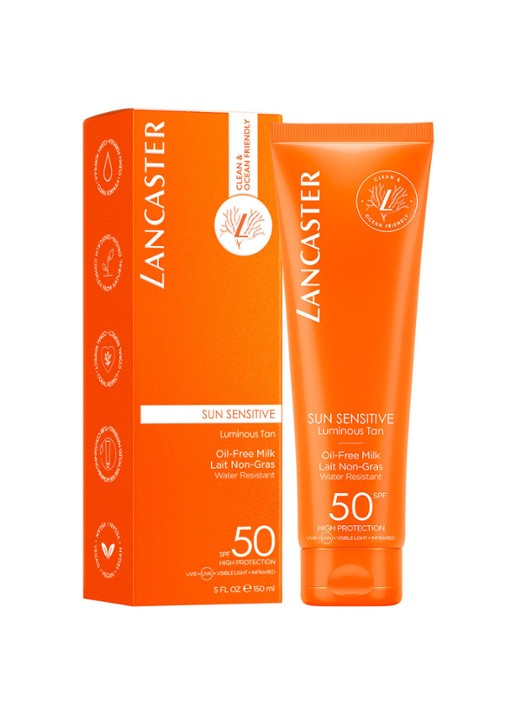 Lancaster Sun Sensitive Oil-Free Milk SPF50 - zonnebrandcrème - voorkant 4 undefined
