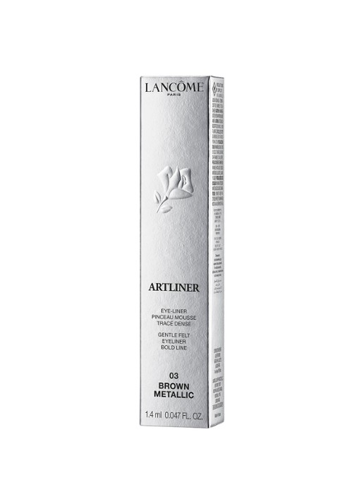 Lancôme Artliner - vloeibare eyeliner - detail 6 03 - brown metallic