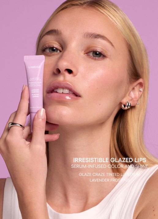 Laneige Glaze Craze Tinted Lip Serum - lipbalsem - detail 2 lavender frosting