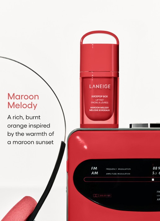 Laneige Juicepop Box Lip Tint - vloeibare lipstick - detail 4 maroon melody