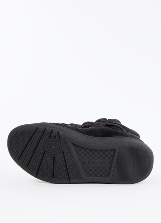 Lanvin Curb sneaker van kalfsleer met mesh details - detail 6 zwart