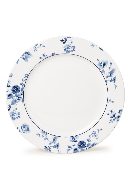 Laura Ashley Rose onderbord 30 cm - voorkant wit