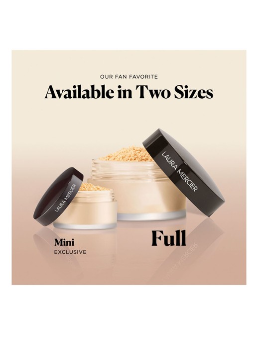 Laura Mercier Mini Travel Loose Setting Powder Translucent Honey - travel size losse poeder - detail 3 honey
