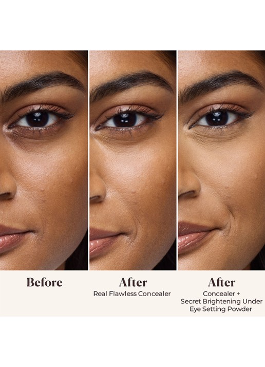Laura Mercier Secret Brightening Under Eye Setting Powder - losse poeder - detail 3 peach