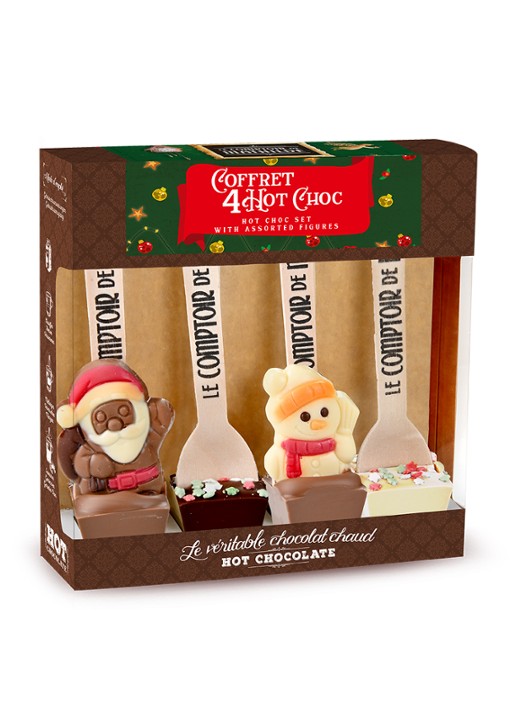 Le Comptoir de Mathilde Chocolade lepel voor chocolademelk 4 x 30 gram