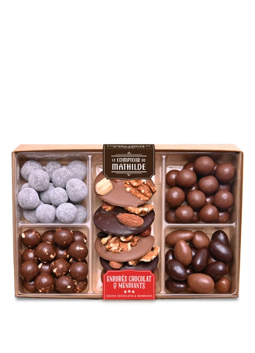 Le Comptoir de Mathilde Omhulde chocolade en mendiants 240 gram
