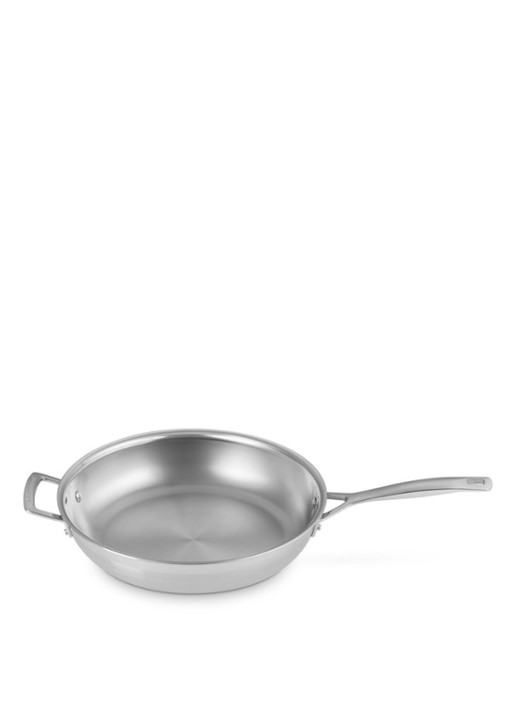 Le Creuset 3-ply koekenpan 30 cm - achterkant beige