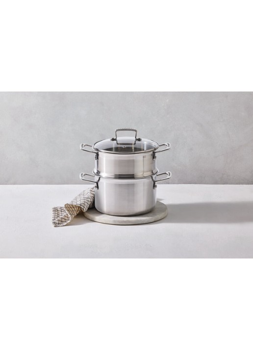 Le Creuset 3-ply kookpan met stoominzet 20 cm - detail 6 beige