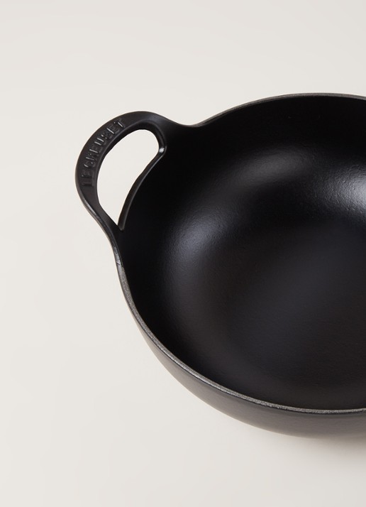 Le Creuset Baltidish braadpan 24 cm - detail mat zwart / zwart