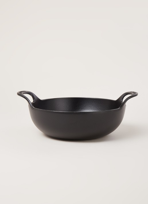 Le Creuset Baltidish braadpan 24 cm - voorkant 3 mat zwart / zwart