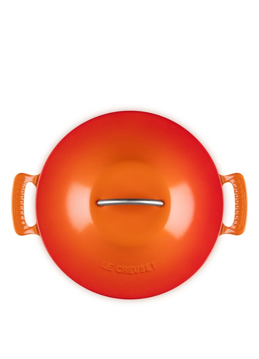 Le Creuset Campagnard Modern Heritage braadpan 28 cm - detail 2 oranjerood