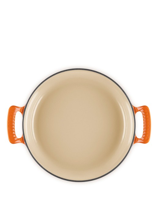 Le Creuset Campagnard Modern Heritage braadpan 28 cm - detail 3 oranjerood