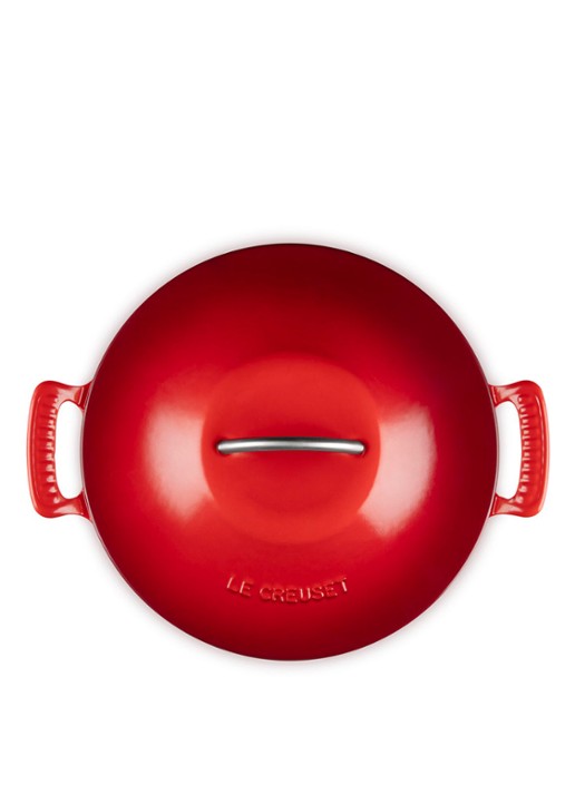 Le Creuset Campagnard Modern Heritage braadpan 28 cm - detail 4 kersenrood