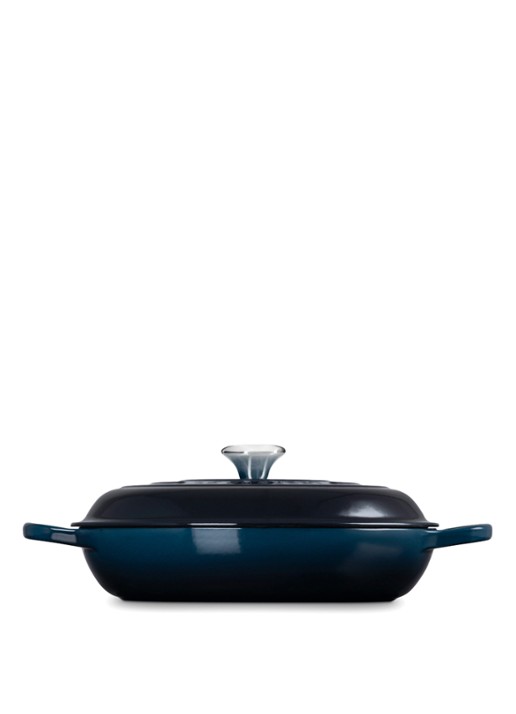 Le Creuset Campagnard Signature braadpan Ø25,7 - achterkant 7 donkerblauw