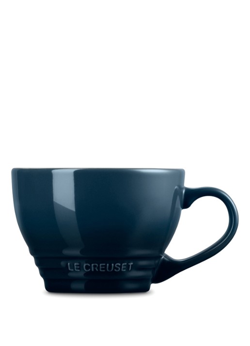 Le Creuset Cappuccino mok 40 cl - achterkant 2 donkerblauw