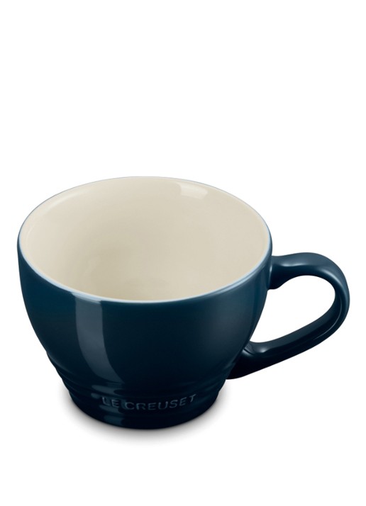 Le Creuset Cappuccino mok 40 cl - voorkant 4 donkerblauw