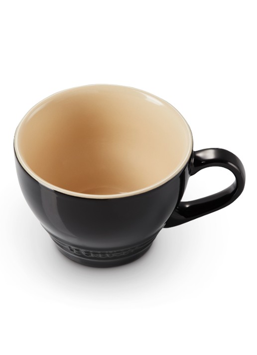 Le Creuset Cappuccino mok 40 cl - detail 2 ebbenzwart / zwart
