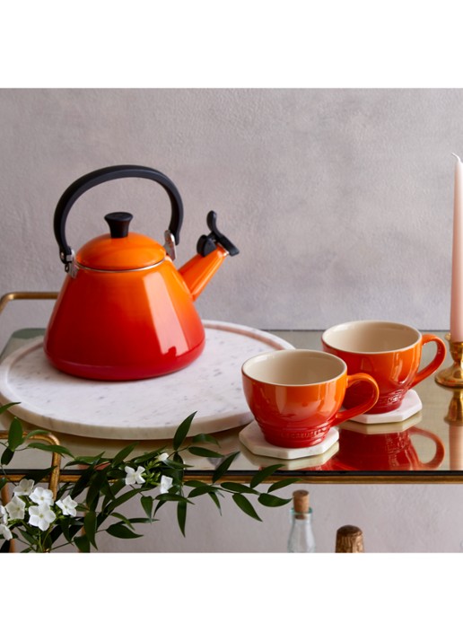 Le Creuset Cappuccino mok 40 cl - voorkant 6 oranjerood / oranje