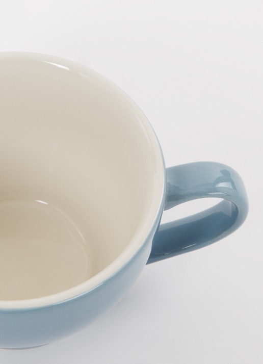 Le Creuset Cappuccino mok 40 cl - voorkant 2 chambray / blauw