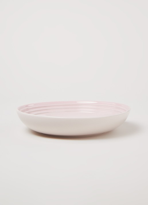 Le Creuset Diep bord 22 cm  - voorkant 2 shell pink / roze