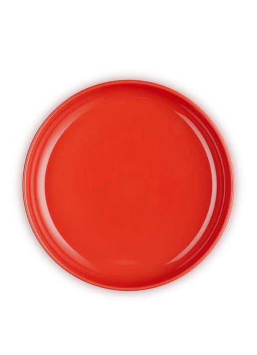 Le Creuset Diep bord 22 cm - detail 4 donkerrood