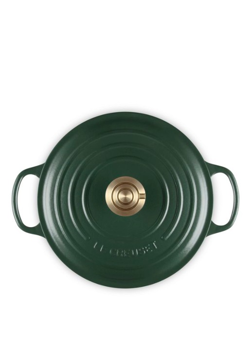 Le Creuset Forêt braadpan 24 cm  - detail 2 donkergroen
