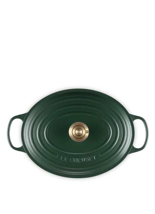 Le Creuset Forêt braadpan 28 cm  - detail 2 donkergroen