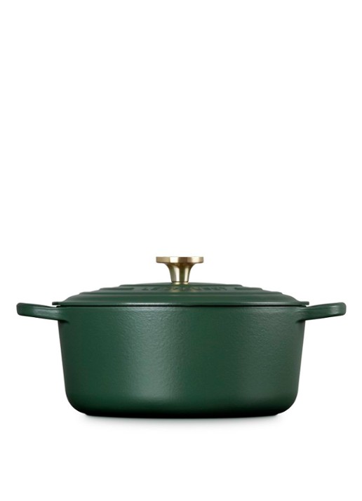Le Creuset Forêt braadpan 28 cm  - detail donkergroen