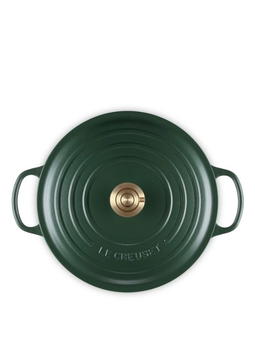 Le Creuset Forêt braadpan 28 cm  - detail 2 donkergroen