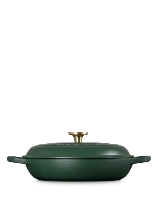 Le Creuset Forêt campagnard 30 cm  - detail donkergroen