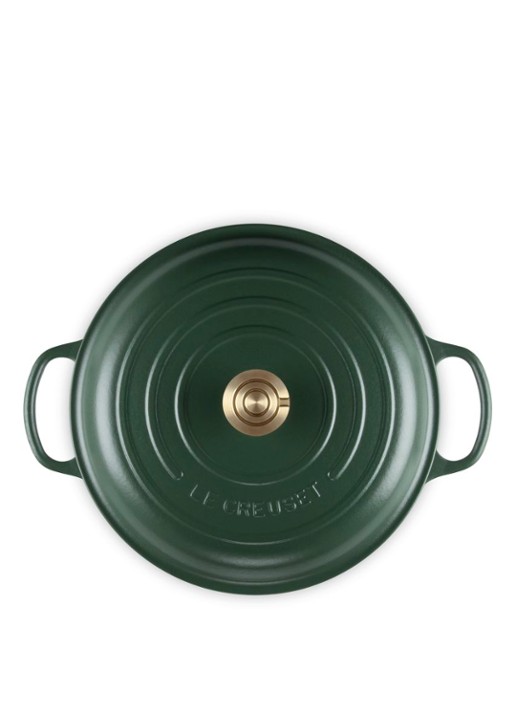 Le Creuset Forêt campagnard 30 cm  - detail 2 donkergroen