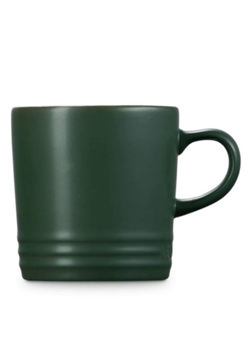 Le Creuset Forêt mok 35 cl  - detail donkergroen