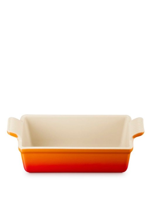 Le Creuset Heritage bakvorm 23 cm - achterkant 6 oranjerood