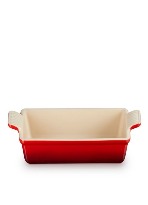 Le Creuset Heritage bakvorm 23 cm - detail steenrood