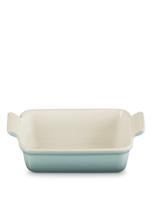 Le Creuset Heritage ovenschaal 19 cm - detail zeegroen