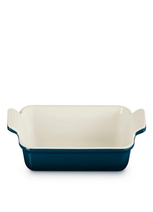 Le Creuset Heritage ovenschaal 19 cm - achterkant donkerblauw