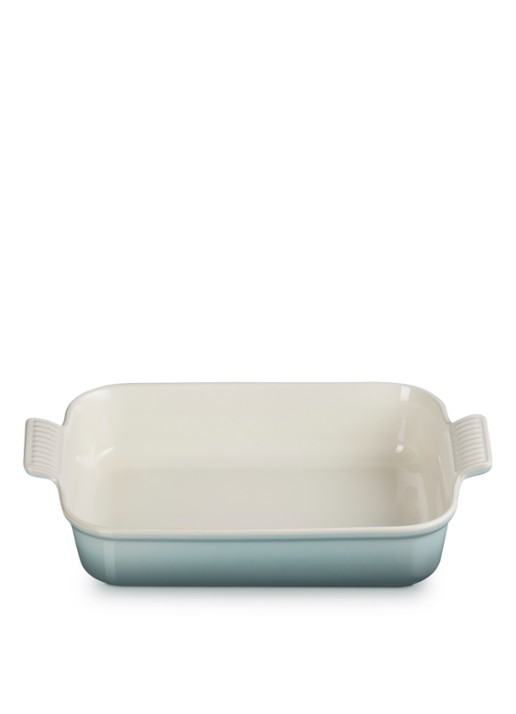 Le Creuset Heritage ovenschaal 32 cm - detail zeegroen