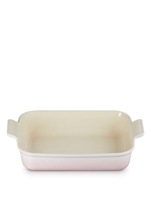 Le Creuset Heritage ovenschaal 32 cm - achterkant 2 lichtroze