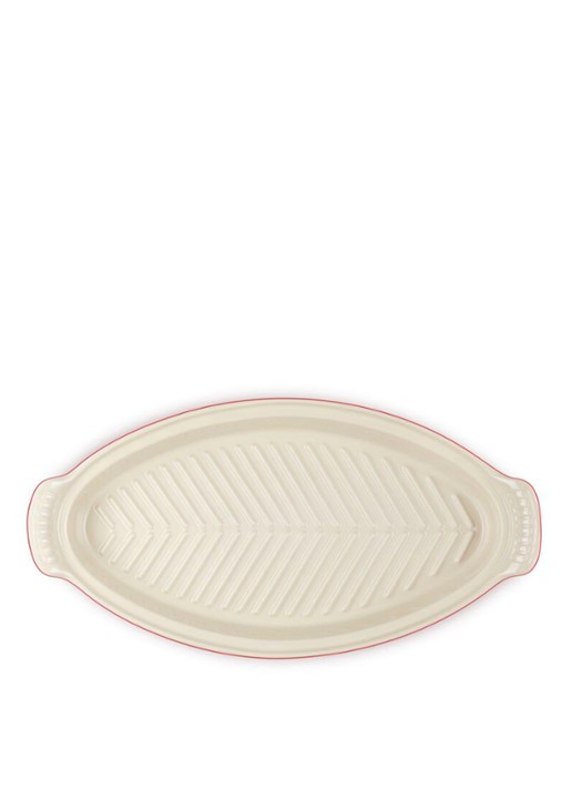 Le Creuset Heritage ovenschaal 41 cm - detail 2 donkerrood