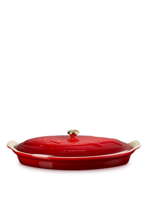 Le Creuset Heritage ovenschaal 41 cm - voorkant 6 donkerrood