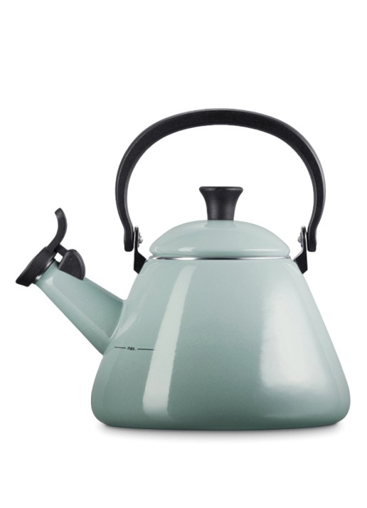 Le Creuset Kone fluitketel 1,6 liter - achterkant donkerblauw