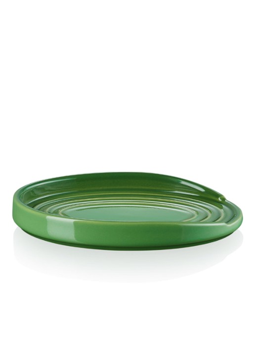 Le Creuset Lepelhouder van aardewerk 15 cm - voorkant 4 bamboo / groen