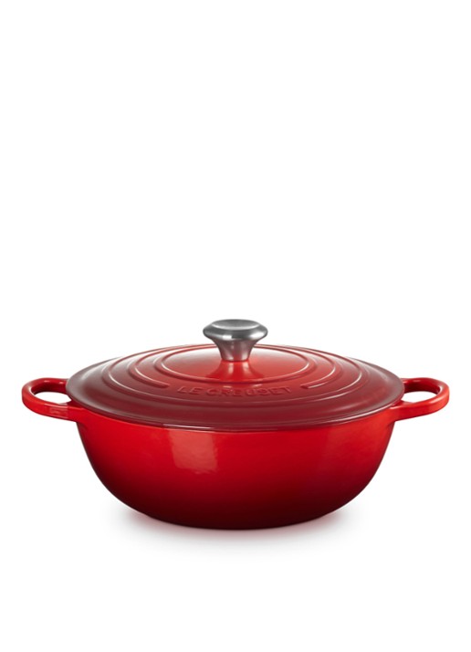 Le Creuset Marmite Signature soeppan Ø30 cm - voorkant 4 donkerrood