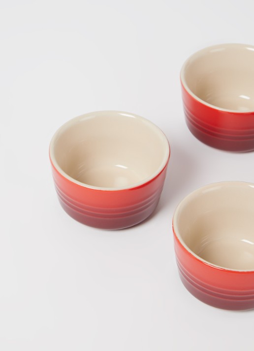 Le Creuset Mini ramekin 7,2 cm set van 4 - detail kersenrood / rood