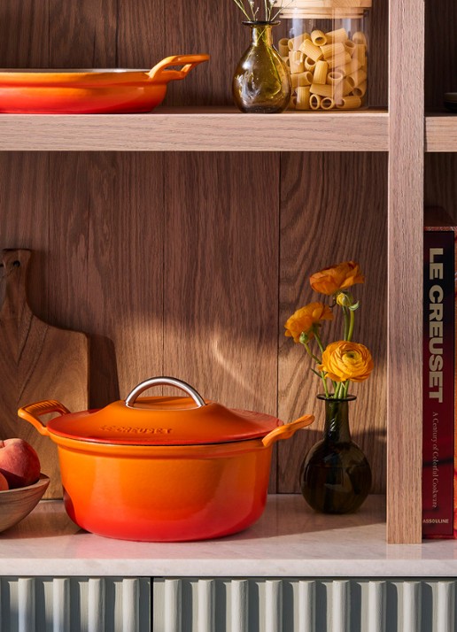 Le Creuset Modern Heritage braadpan 26 cm - voorkant 5 oranjerood
