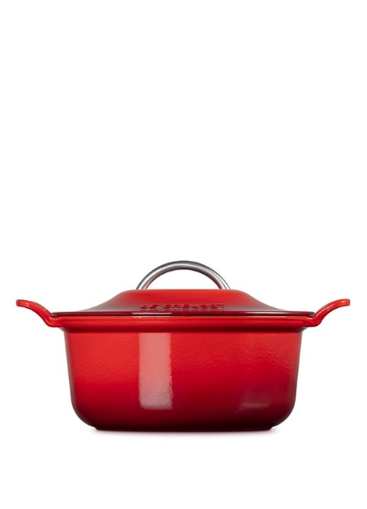 Le Creuset Modern Heritage braadpan 26 cm - achterkant kersenrood
