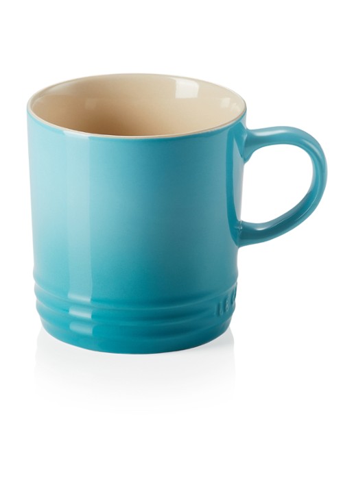 Le Creuset Mok 35 cl - voorkant caribbean blue / blauw