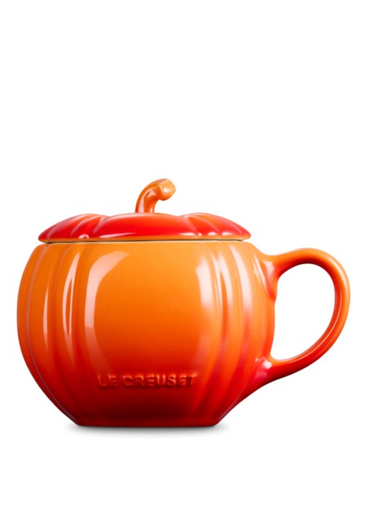 Le Creuset Mok 40 cl - achterkant oranjerood